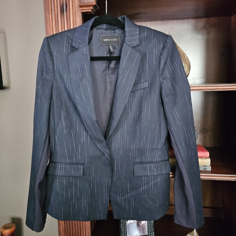 BCBGMaxAzria Blue Blazer Elegant Suit Jacket